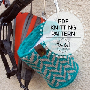 Chevron Rock Climbing Chalk Bag Handmade Knitting Pattern