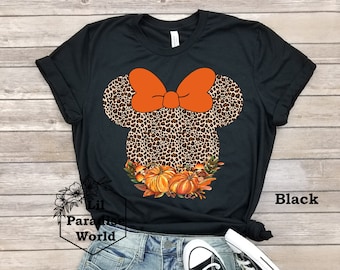 Leopard Fall Minnie Mouse Shirt,Disney Halloween Shirt,Minnie Mouse,Disney Autumn Shirt,Disney Fall Shirt,Disney Cheetah Shirt,Fall Shirts