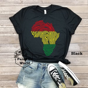 African Fingerprint Shirt-Africa Country-Rasta Shirt-African Shirt-Africa Root Shirt-African Clothing-Black History Month-Black Live Matter