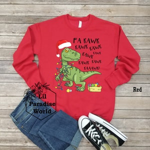 Christmas Dinosaur Sweatshirt-Christmas Sweatshirt-Dinosaur Sweatshirt-Dinosaur Family Shirt-Christmas Family Shirt-Chrismas Trex Sweatshirt