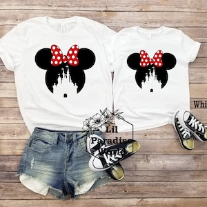 Polka Castle Minnie Mouse Mommy And Me Shirt,Polka Dot Mommy And Me,Magic Kingdom Outfit,Minnie Mouse Shirt,Disney Mommy And Me Shirts