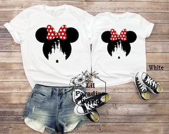 Polka Castle Minnie Mouse Mommy And Me Shirt,Polka Dot Mommy And Me,Magic Kingdom Outfit,Minnie Mouse Shirt,Disney Mommy And Me Shirts