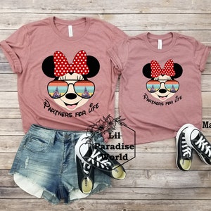 Partners For Life Minnie Mouse Mommy and Me Shirt,Disney Mommy and Me Shirt,Disney Mommy and Daughter Shirt,Disney Family Vacation Shirt
