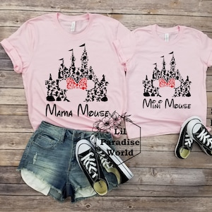 Mama Mouse Castle-Mini Mouse Castle Mommy And Me Shirt,Disney Mommy And Me,Animal Kingdom Outfit,Minnie Mouse Shirt,Disney Silhouette Shirt