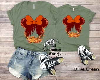 Pumpkin Fall Disney Minnie Mouse Shirt,Fall Mommy and Me Shirt,Disney Mommy  and Me Shirt,Disney Haunted House Shirt,Disney Halloween Shirt