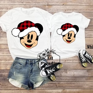 Buffalo Plaid Mickey Mouse Mommy And Me Shirt,Christmas Mommy And Me,Christmas Outfit,Minnie Mouse,Disney Mommy And Me,Disney Christmas