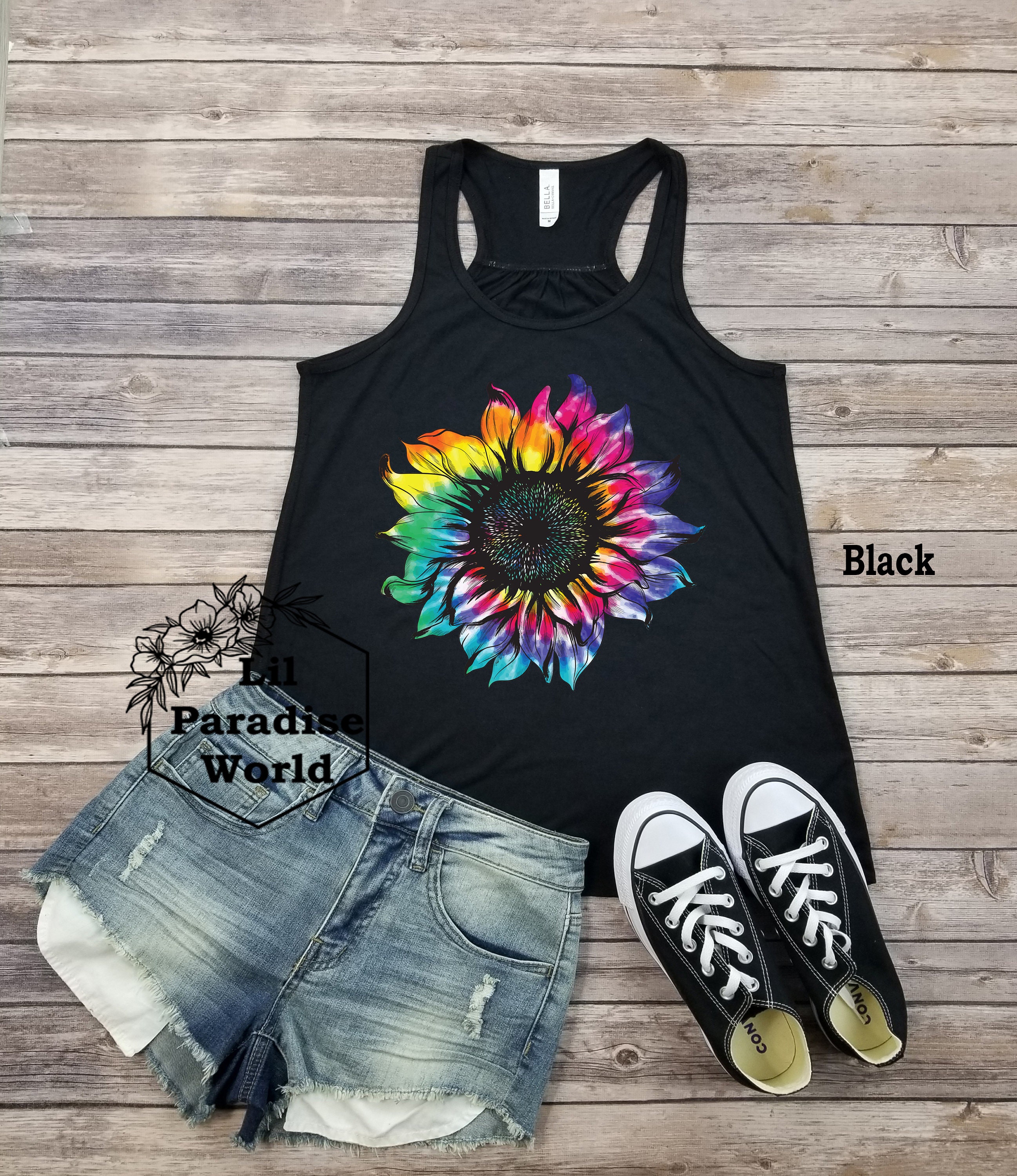 Sunflower Tie Dye Tank Top-tie Dye Tank Tops for Women-tie Dye | Etsy