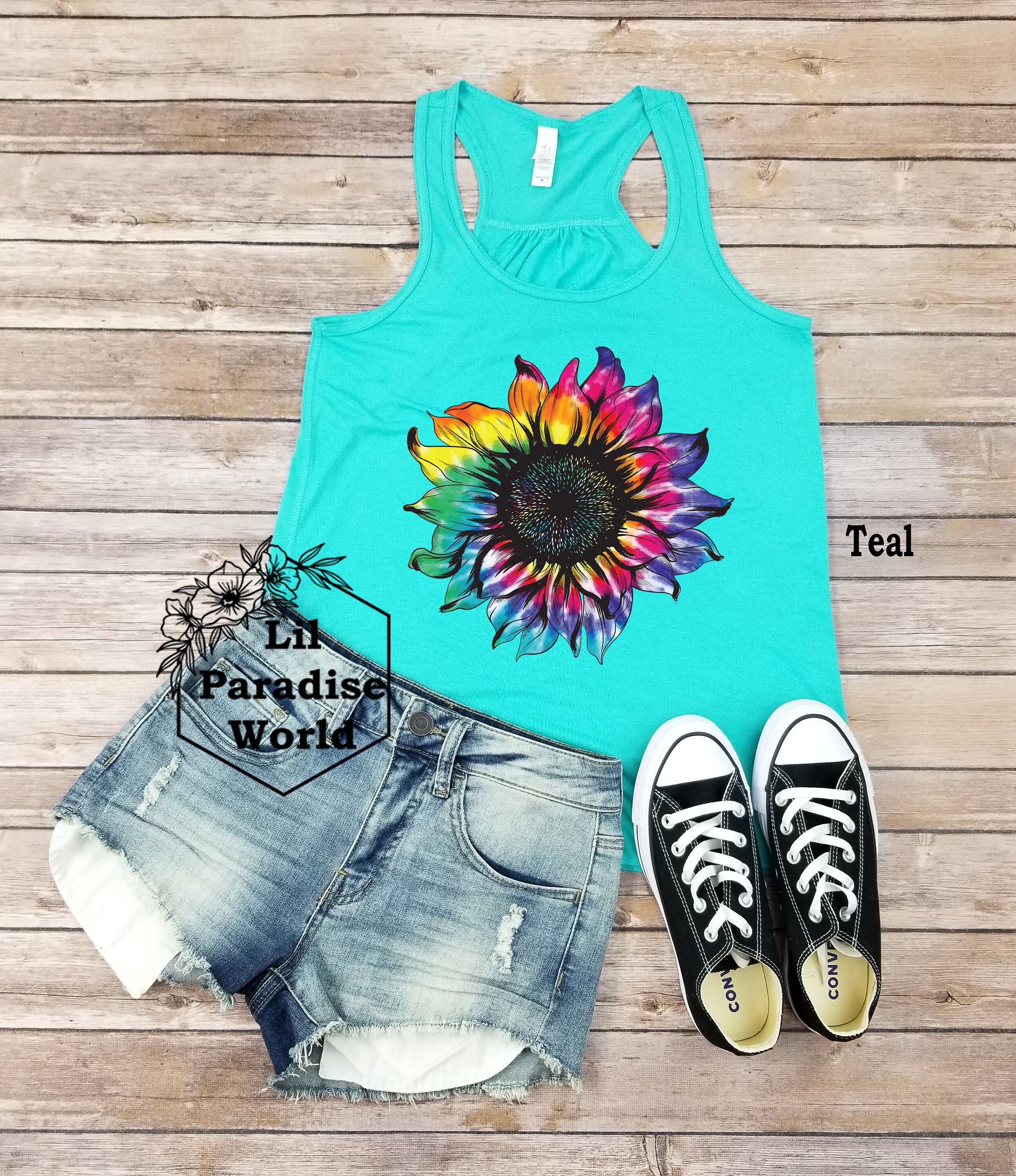 Sunflower Tie Dye Tank Top-tie Dye Tank Tops for Women-tie Dye | Etsy