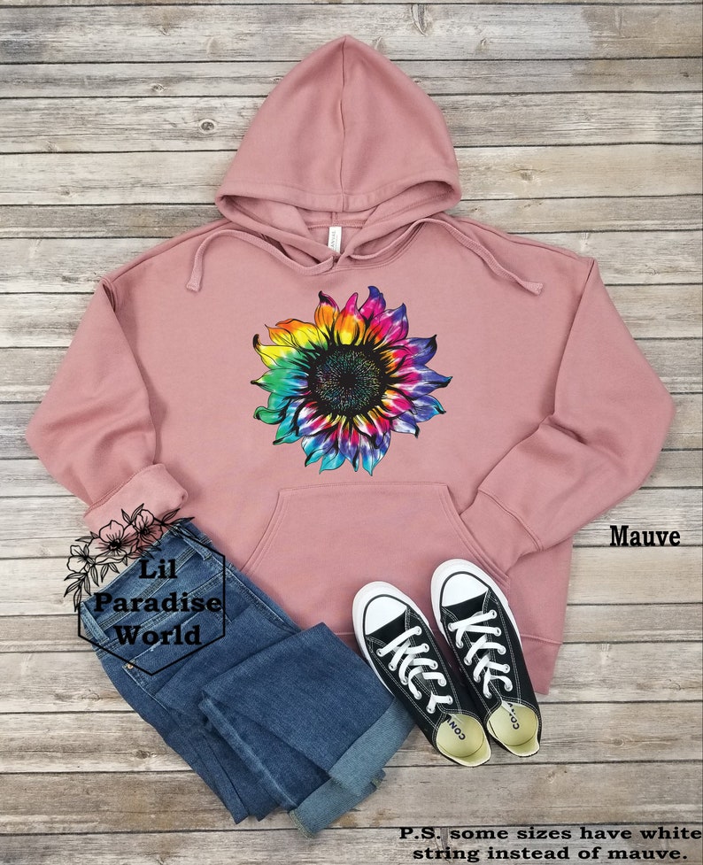 Tie Dye Organic Cotton Hoodie Misty Rose