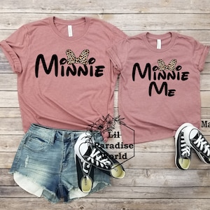 Minnie-Minnie Me Leopard Mommy And Me Shirt,Cheetah Mommy and Me,Leopard Mommy And Me,Animal Kingdom,Minnie Mouse Shirt,Disney Mommy And Me