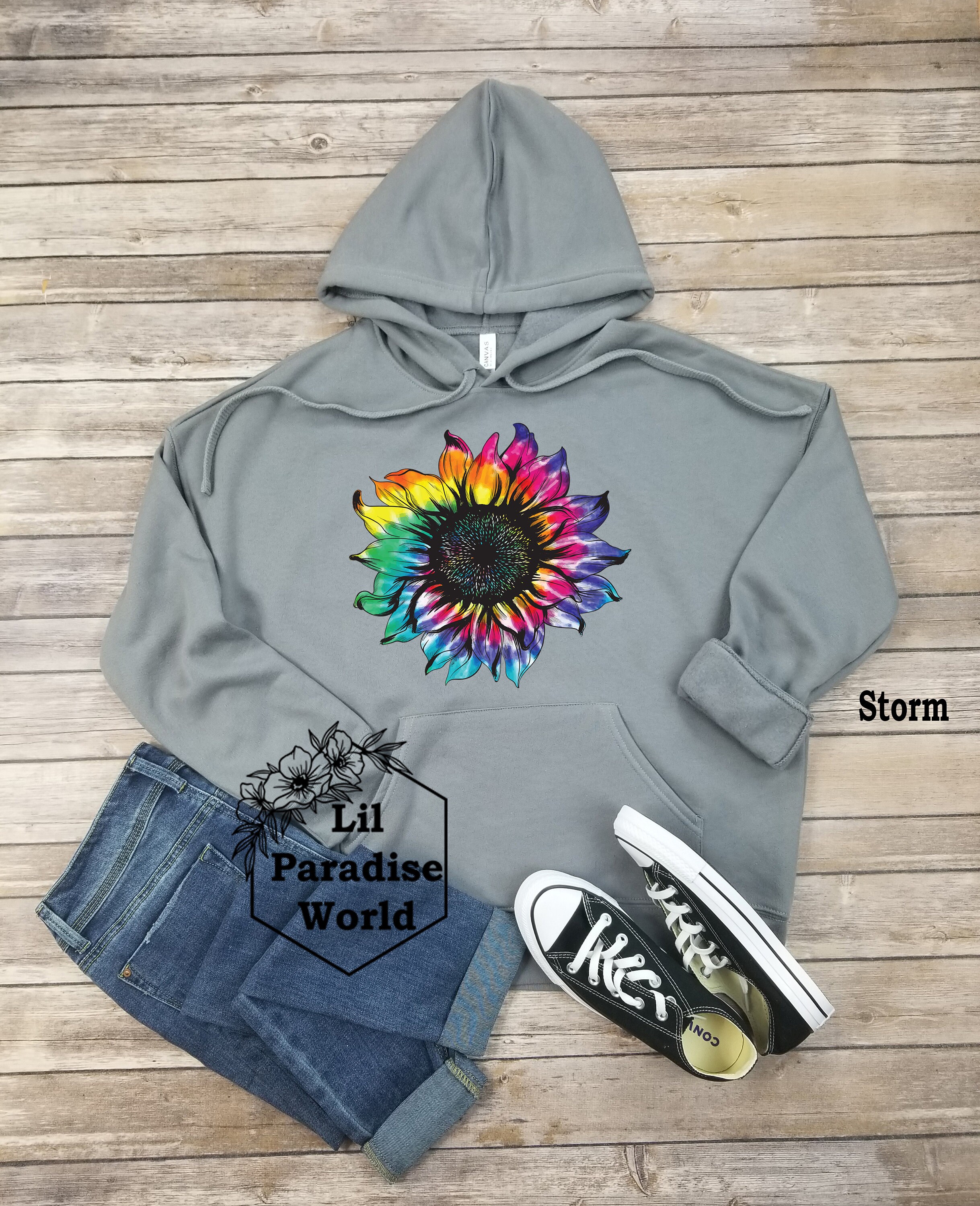 Sunflower Tie Dye HoodieTie Dye Hoodies for WomenTie Dye Etsy