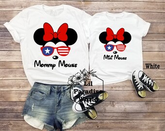 Usa Mommy Mouse-Usa Mini Mouse Shirt,Disney Fourth of July Shirt,Disney Mommy And Me,Disney Patriotic Shirt,Disney July 4th Matching Shirt
