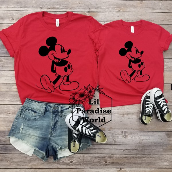 Outline Mickey Mouse Matching Shirt,Animal Kingdom Shirt,Retro Mickey Mouse,Vintage Mickey Mouse,Matching Disney Shirts,Disney Family Shirt