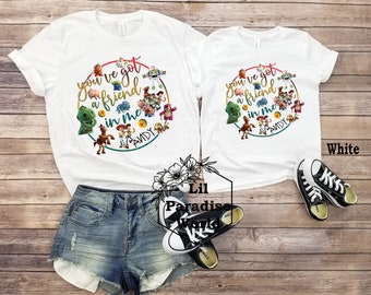 Retro You've Got A Friend In Me Matching Shirt,Disney Buzz Lightyear Shirt,Disney Woody Shirt,Disney Toy Story Shirt,Disney Lightyear Movie