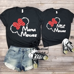 Polka Dot Bow Mama-Mini Mouse Mommy And Me Shirt,Polka Dot Mommy And Me,Magic Kingdom Outfit,Minnie Mouse Shirt,Disney Mommy And Me Shirts
