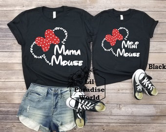 Polka Dot Bow Mama-Mini Mouse Mommy And Me Shirt,Polka Dot Mommy And Me,Magic Kingdom Outfit,Minnie Mouse Shirt,Disney Mommy And Me Shirts
