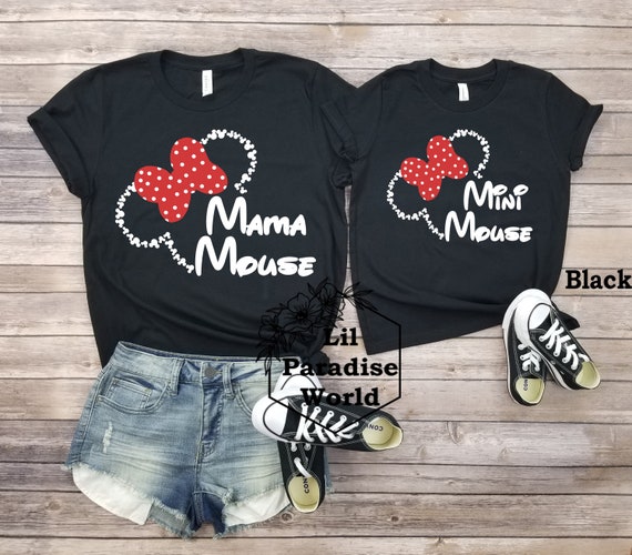 Polka Dot Bow Mama-mini Mouse Mommy and Me Shirt,polka Dot Mommy