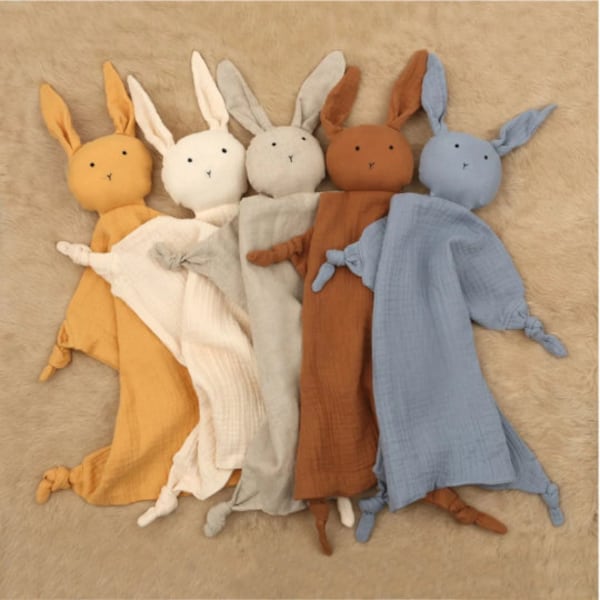 Bunny Lovie Blanket,Baby Lovie,Lovey Blanket,Animal Security Blanket,Baby Burp Cloth,Bunny,Baby Lovie Blanket