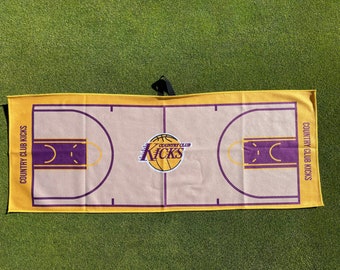 LA Basketball Court golf microfiber towel