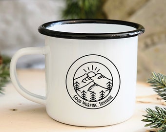 Good Morning Sunshine Campfire Mug White Coffee Cup Good Morning Sunshine Cup Gift for Wife Gift for Fiancé Gift for Girlfriend Mug for Wife