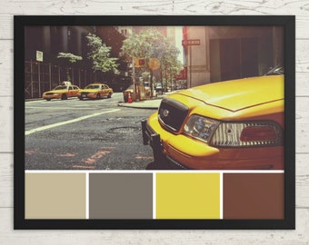 Nyc Taxi Art Etsy