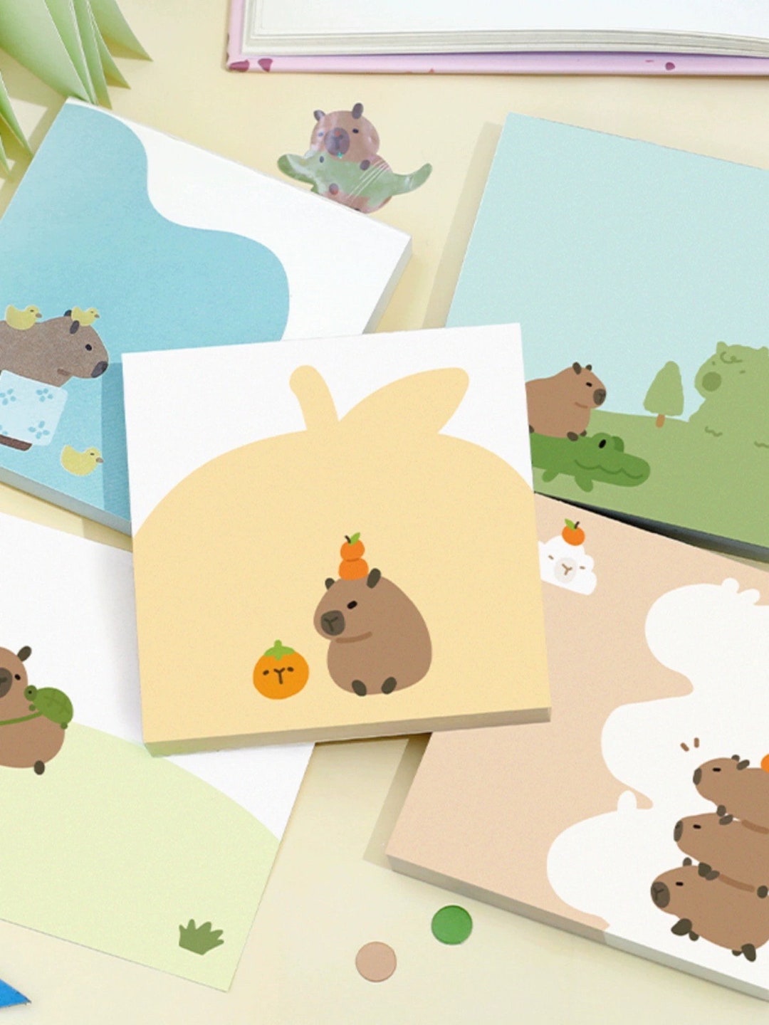 Capybara Memo Pads Cute Capybara Stationary (non-stick) - Etsy Canada