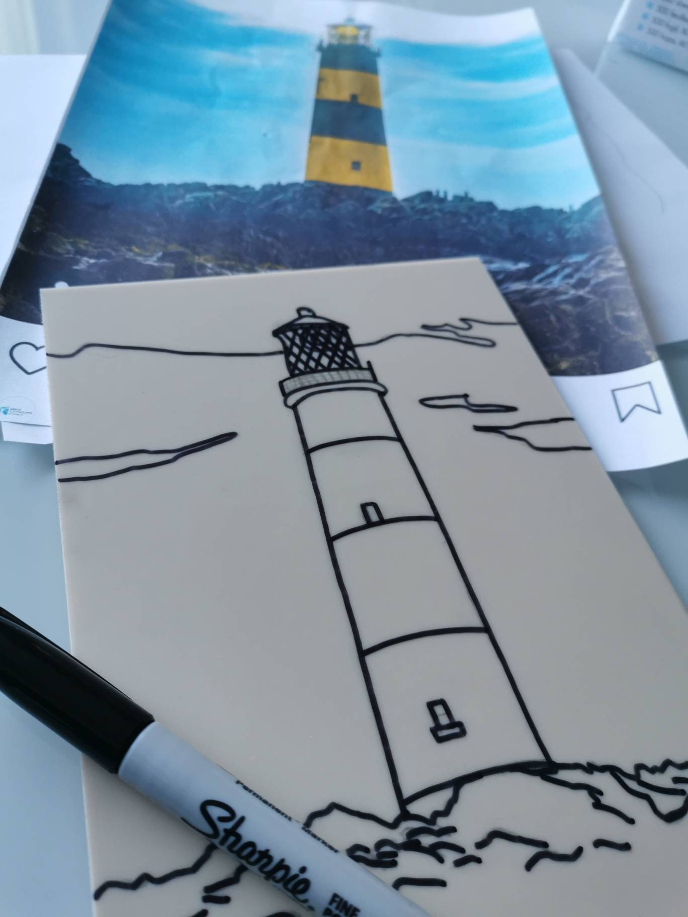 St Johns Point Lighthouse Northern Ireland. A4 Lino Print. - Etsy