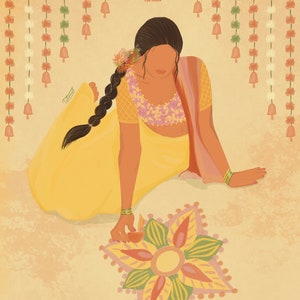 Diwali Art Print: Indian Festival Wall Decor