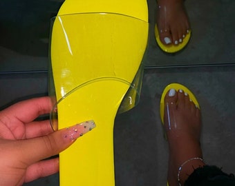 womens transparent sandals