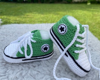 Chaussures bébé/chaussures bébé au crochet/chaussures nouveau-né/chaussures bébé/chaussures à lacets bébé/baskets bébé/cadeaux bébé/chaussures de sport bébé