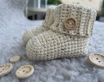 Babyschuhe gehäkelte/Babyboots/ Baby Schuhe/ Söckchen/ Booties/ Stiefelchen/ Babysöckchen/ Babystiefelchen/ gestrickt/ wolle/ puschen