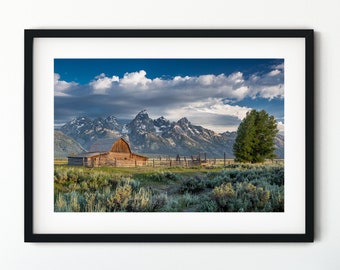 Mormon Row, Grand Teton National Park, Barn, Mountains, Mountain Landscape, Farming, Landscape Photography, Barn Photo, Mountain Photography