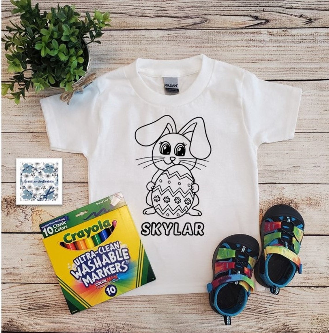 Personalized Easter Coloring Tshirt. Coloring Shirt for Etsy