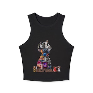 Fitted Micro Rib Racer Tank Top: High Neck Crop Top Breezy Bowl XX 2025
