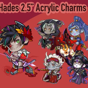 Hades 2.5" Glitter Acrylic Charms House of Hades Edition