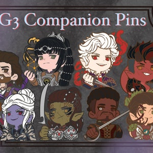 BG3 Companion Hard Enamel Pins (Bitte lesen Sie die Beschreibung)