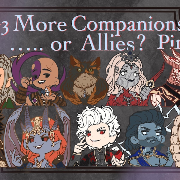 BG3 More Companions .... and Allies? 2In Hard Enamel Pins