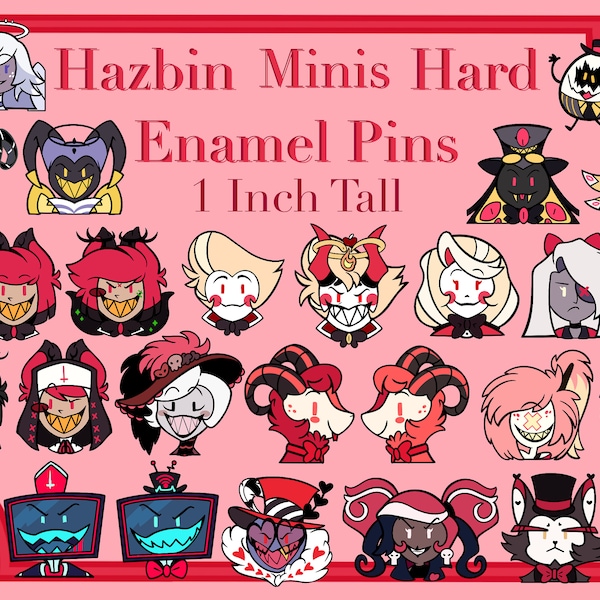 Pre-Order Hazbin Minis 1" Inch Hard Enamel Pins