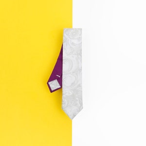 White Marble Necktie, Homemade, Neckties, Mens Clothing, Ties, Groomsmen, Weddings, 2020 Ties - Simplicity Collection