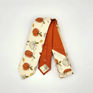 Boy (8-15yrs) Pumpkin Necktie, Fall Neckties, Homemade, Boys Clothing, Necktie, Ties, Groomsmen, Weddings, 2020 Ties - Boys Collection
