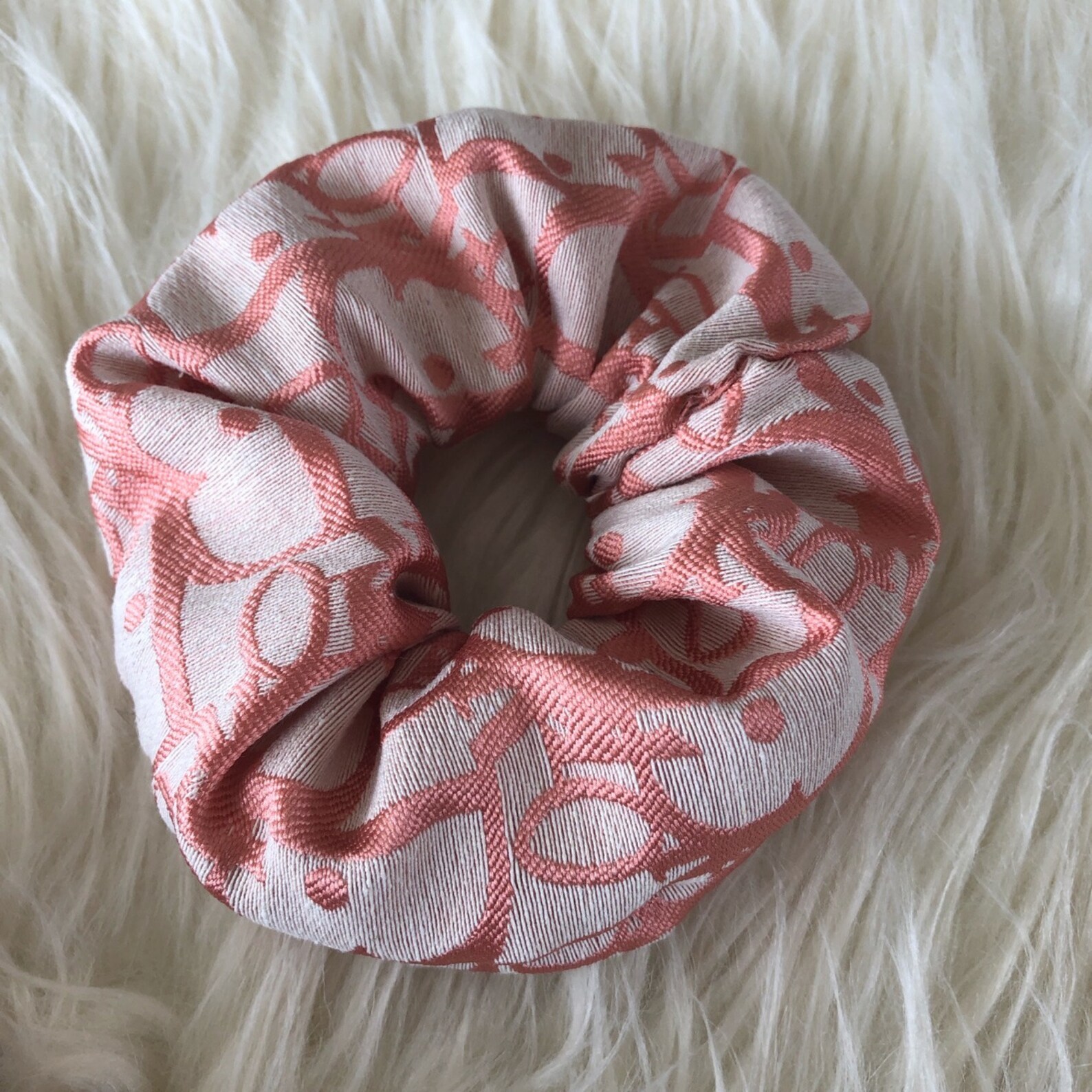 Handmade Authentic Dior Fabric Scrunchy Hair Tie Accessory XL Etsy