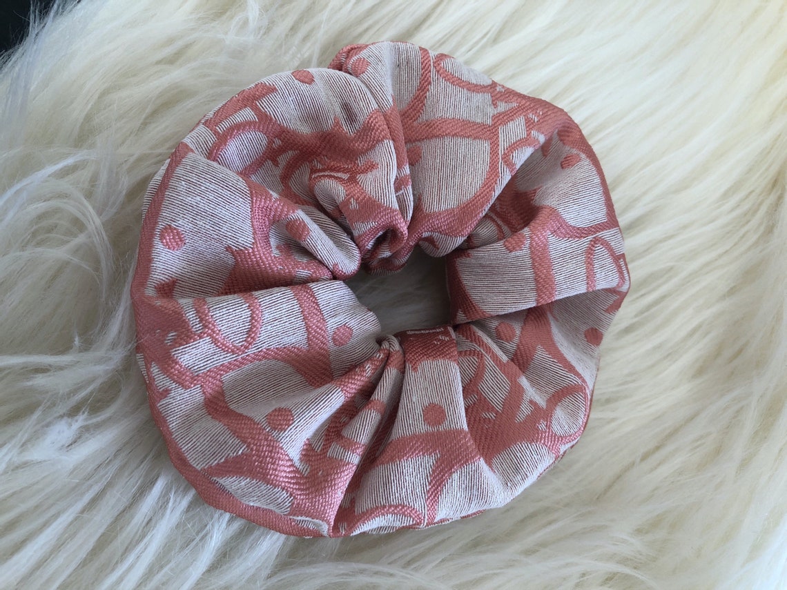 Handmade Authentic Dior Fabric Scrunchy Hair Tie Accessory XL Etsy