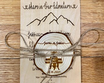 Wedding Save the Dates and/or Wood Invitations