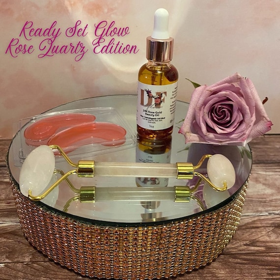Ready.. Set.. Glow Kit/ Spa Kit / K Beauty Kit/ Gift for Her/Jade Roller/ Rose Quartz Roller/Anti- Aging Beauty Oil Kit
