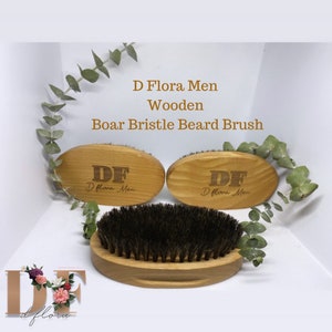 DF Men Wood Boar Bristle Beard Brush