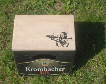 Goetz Bier Flasche Box Mit Deckel Vintage Holz Kiste Bier Box Etsy