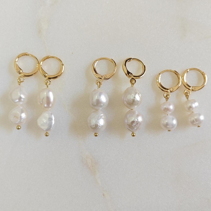 Two Pearls Double Pearl Earring - Etsy