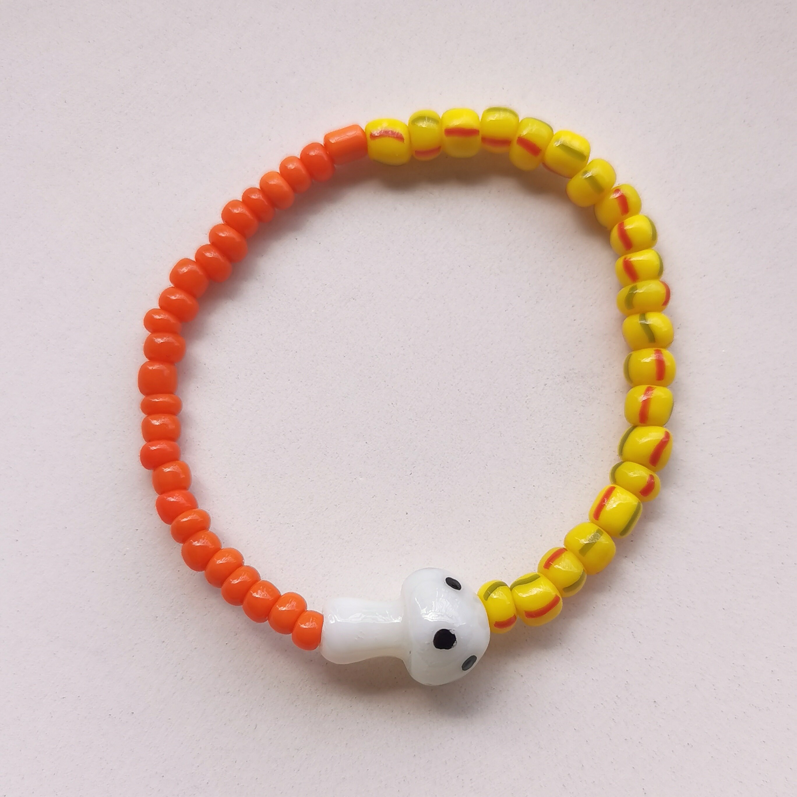 Mushroom bracelet setglass beaded stretch braceletsummer Etsy