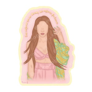 Sticker Waterproof Shakira, Bizarrap session #53 - regalo, papelería, scrapbook, bullet journal, fandom, fan art, Si te vas, pies descalzos