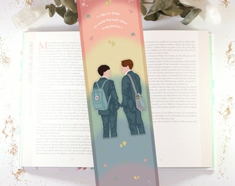 Bookmark Heartstopper, Charlie, Nick, gift, reading, stationery, bookmark, bookmark, LGBT friendly, Fan art, bookshelf